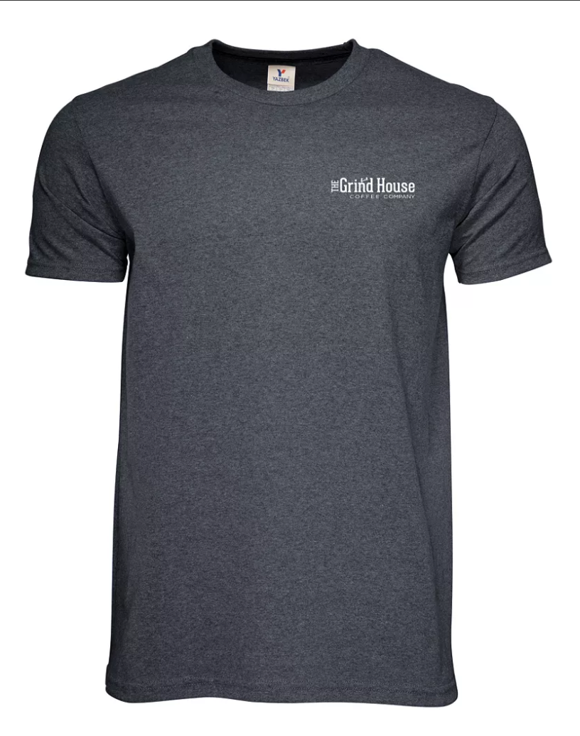 The Grind House Coffee Company Vintage Lightweight T-ShirtClassic, crew neck style in 50/50 cotton poly blend is easy care and looks great wear after wear